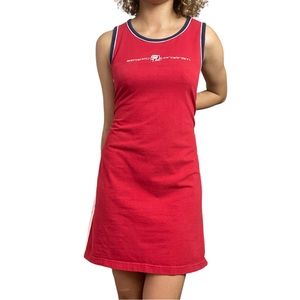 Vintage 90s Y2K Athletic Program Sporty Tank Dress